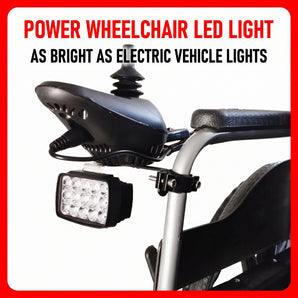 Universal LED Headlight with On/Off Switch for Electric Wheelchairs – 1.2M Cable, Adjustable Mounting Bracket
