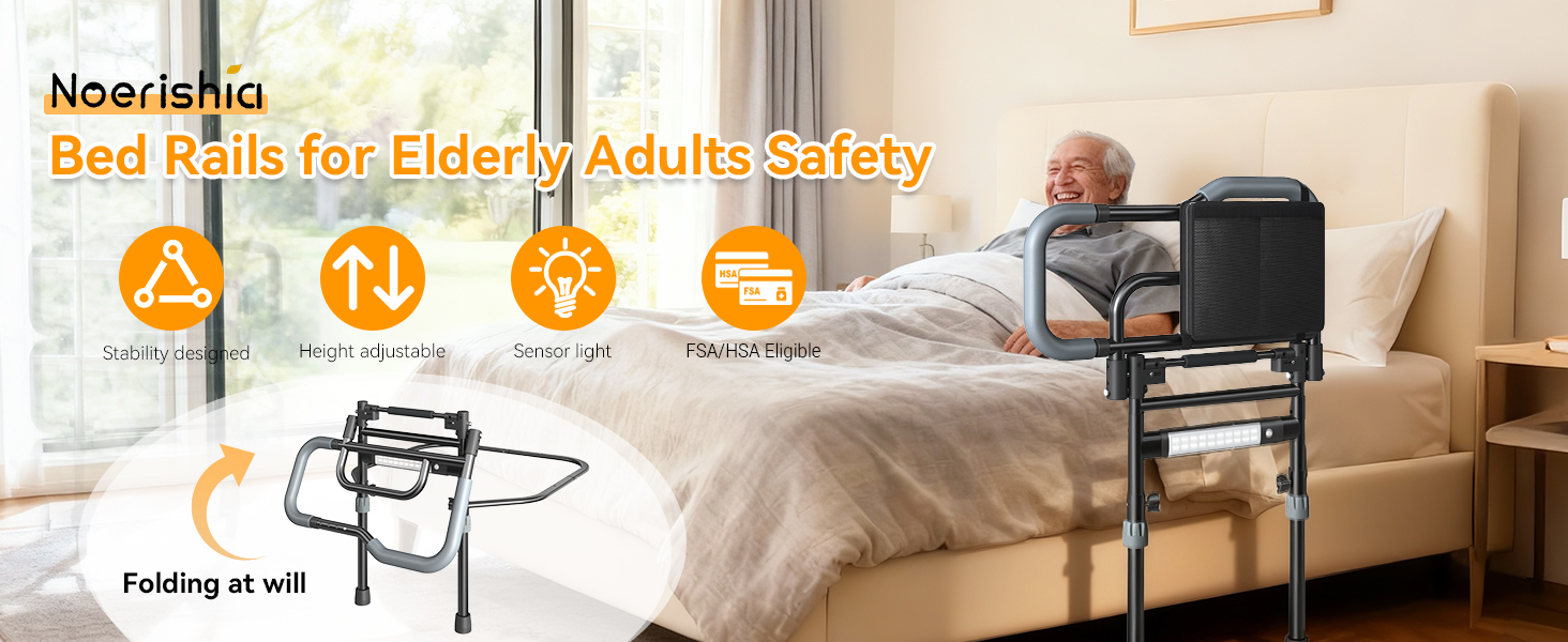 Improve Nighttime Safety & Independence with a Smart Bed Assist Rail ...