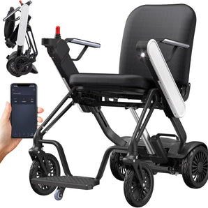 APP-controlled automatic folding portable smart electric wheelchair